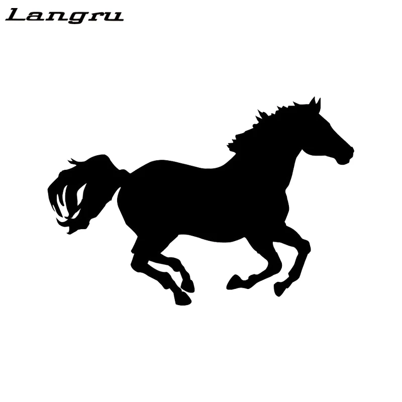 Langru Running Horse стильные виниловые декоративные Стикеры для автомобилей и наклейки