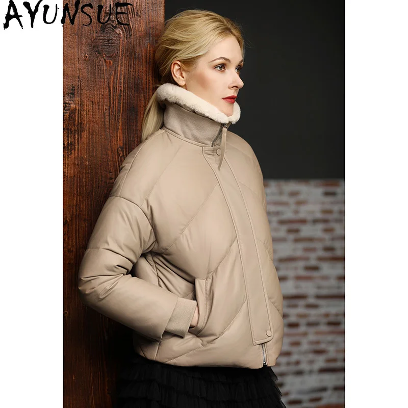 20% White Goose Duck Down Jacket Woman Real Sheepskin Coat Female Winter Parkas Rex Rabbit Fur Collar Abrigo Mujer
20% White Goose Duck Down Jacket Woman Real Sheepskin Coat Female Winter Parkas Rex Rabbit Fur Collar Abrigo Mujer