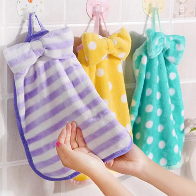 Cute Bow Hand Towel For Kitchen Thickened Soft Absorbent Coral Fleece Hanging Wipe Towel Cooking Utensils
Cute Bow Hand Towel For Kitchen Thickened Soft Absorbent Coral Fleece Hanging Wipe Towel Cooking Utensils