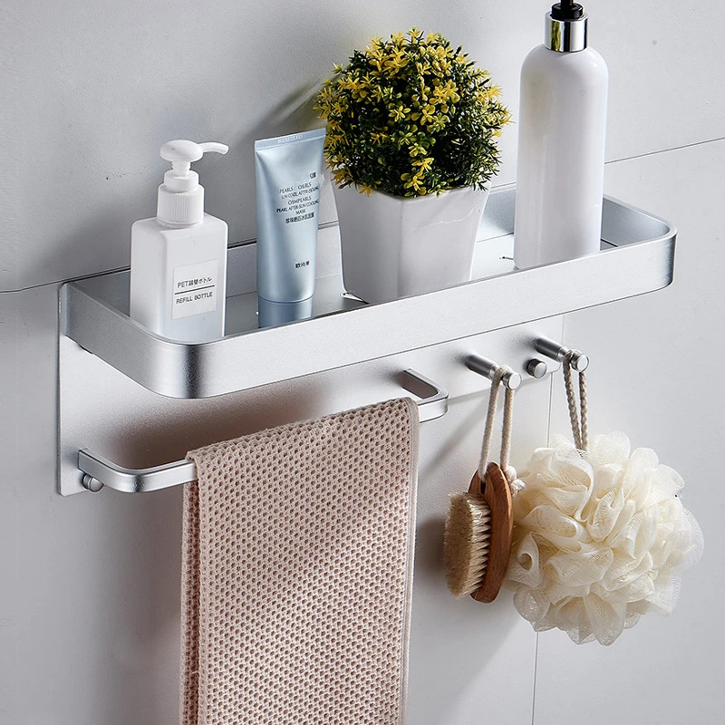 Free-punch Bathroom Storage Rack Shelf for Bath Shampoo Shower Gel Wall-mounted Toilet Multifunctional Towel Holder with Hook
Free-punch Bathroom Storage Rack Shelf for Bath Shampoo Shower Gel Wall-mounted Toilet Multifunctional Towel Holder with Hook