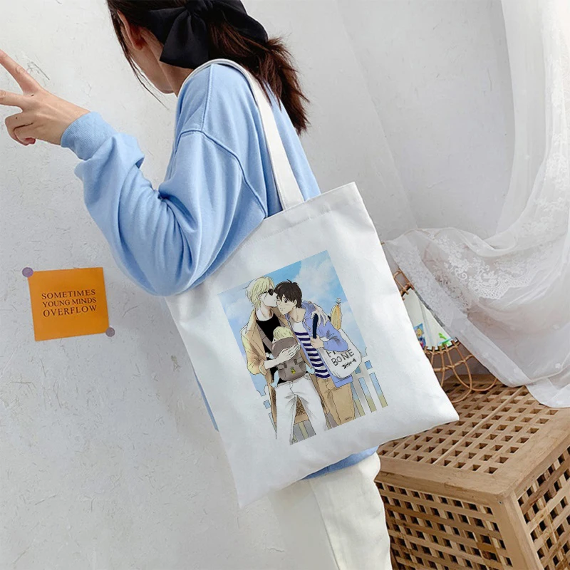Banana Fish Anime Fashion Canvas Bag Shopper Harajuku Goth Punk Large Capacity Women's bag Casual Handbag Vintage Shoulder Bag
Banana Fish Anime Fashion Canvas Bag Shopper Harajuku Goth Punk Large Capacity Women's bag Casual Handbag Vintage Shoulder Bag