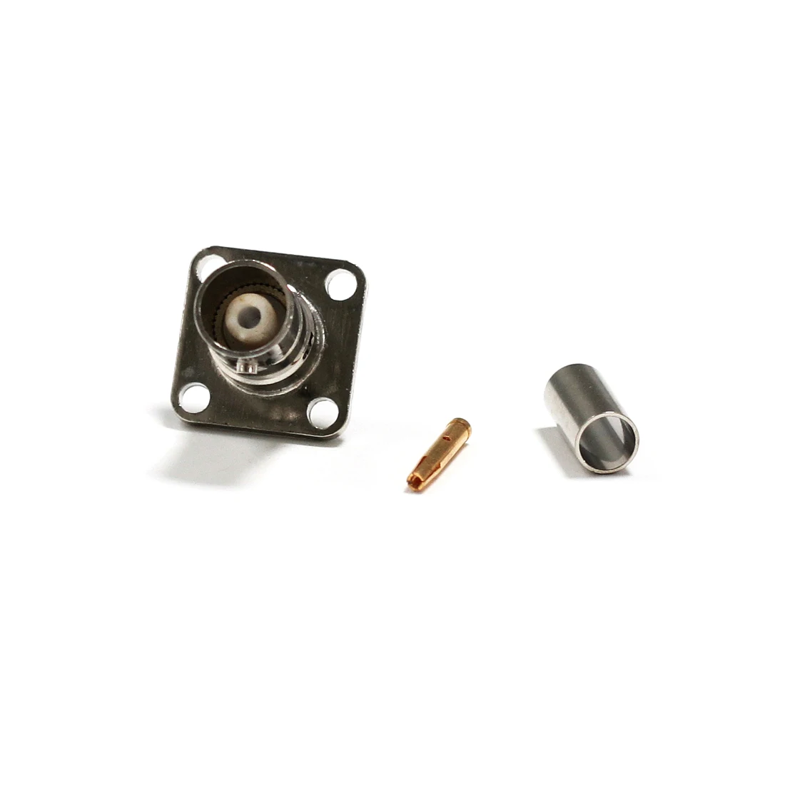 BNC Crimp Connector Female Panel Mount Flange For RG58 LMR195 Wholesale Lots of 10pcs
BNC Crimp Connector Female Panel Mount Flange For RG58 LMR195 Wholesale Lots of 10pcs