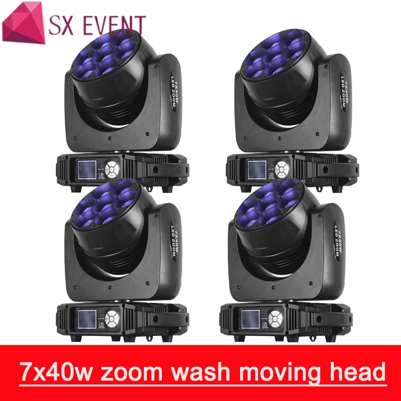 4 шт./лот новый продукт светодиодное движущееся головное dj оборудование 7*40 Вт пчелиный глаз зум моющийся луч 3 в 1 движущиеся головные фонари 
4 шт./лот новый продукт светодиодное движущееся головное dj оборудование 7*40 Вт пчелиный глаз зум моющийся луч 3 в 1 движущиеся головные фонари