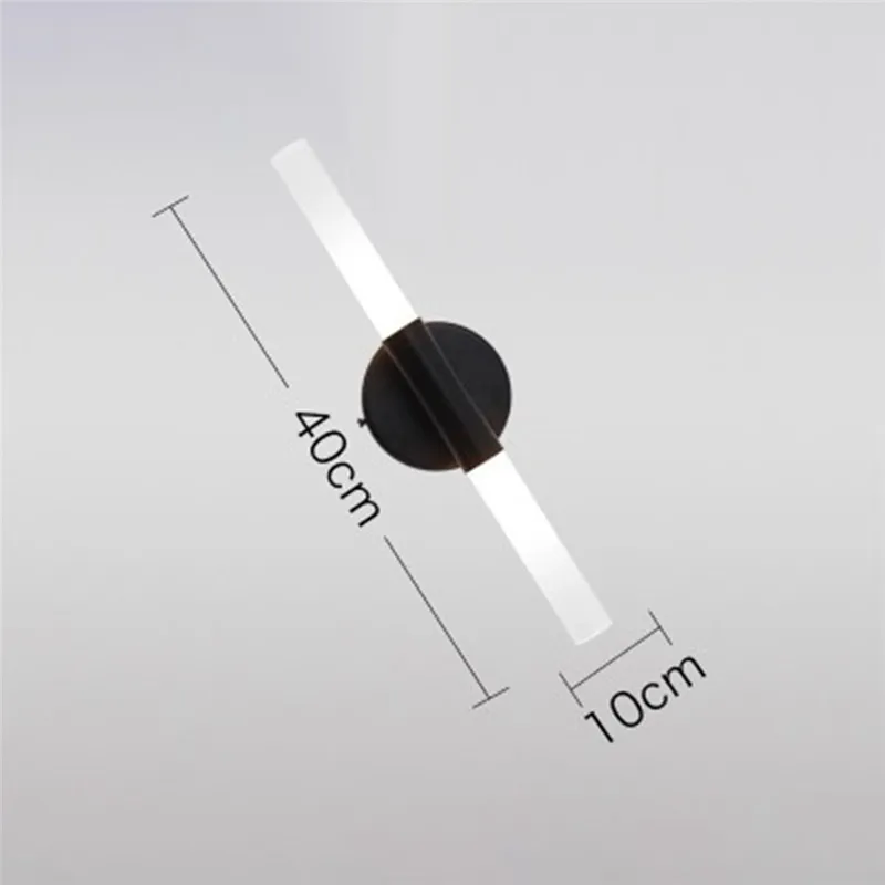 Metal Tube Pipe Up Down LED Wall Lamp Modern Mirror Light Bathroom For Bedroom Foyer Washroom Living Room Sconce Gold/Black | Лампы и