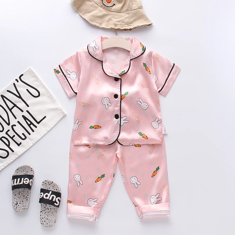IENENS Girls Nightclothes Suits Summer Kids Pajamas Rabbit Sleepwear Clothes Sets 2PC Baby Short Sleeves Tops + Long Pants
IENENS Girls Nightclothes Suits Summer Kids Pajamas Rabbit Sleepwear Clothes Sets 2PC Baby Short Sleeves Tops + Long Pants