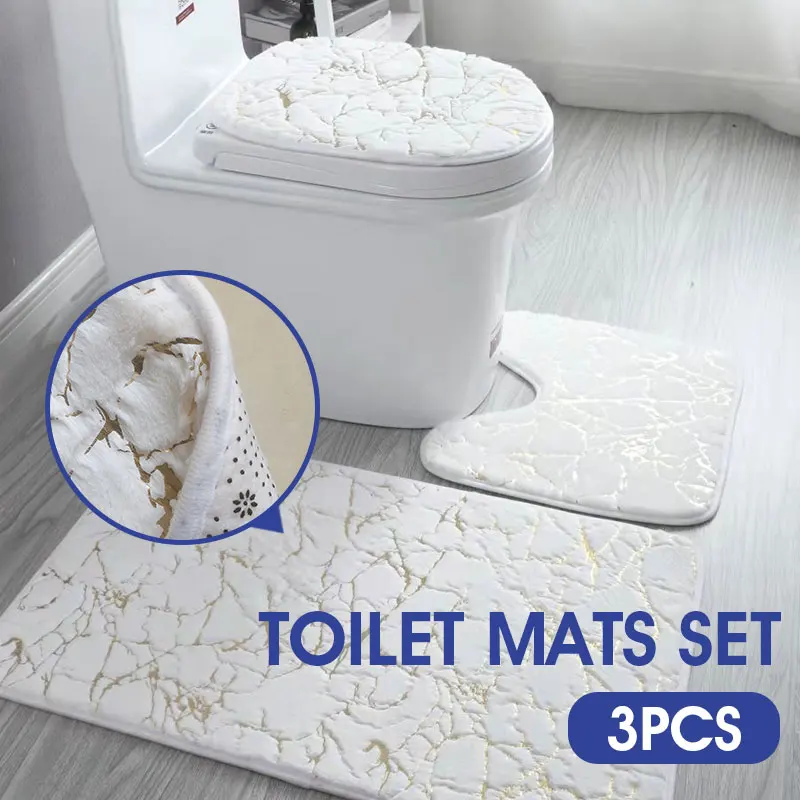 3Pcs Home Living Room Bathroom Toilet Mats Set Gold Printing Anti Slip Rugs Bedroom Print Rug Shower Mat Bath Mats Bathroom
3Pcs Home Living Room Bathroom Toilet Mats Set Gold Printing Anti Slip Rugs Bedroom Print Rug Shower Mat Bath Mats Bathroom