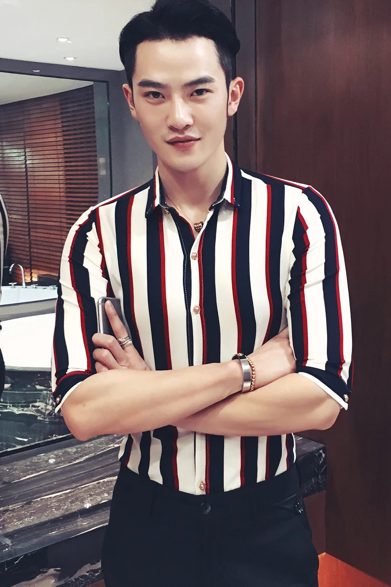 Camisa Social Masculina Mens Stripe Shirt Short Sleeve 2020 Summer Fashion Camisa Social Masculina Oversize 5XL Red White Stripe
Camisa Social Masculina Mens Stripe Shirt Short Sleeve 2020 Summer Fashion Camisa Social Masculina Oversize 5XL Red White Stripe