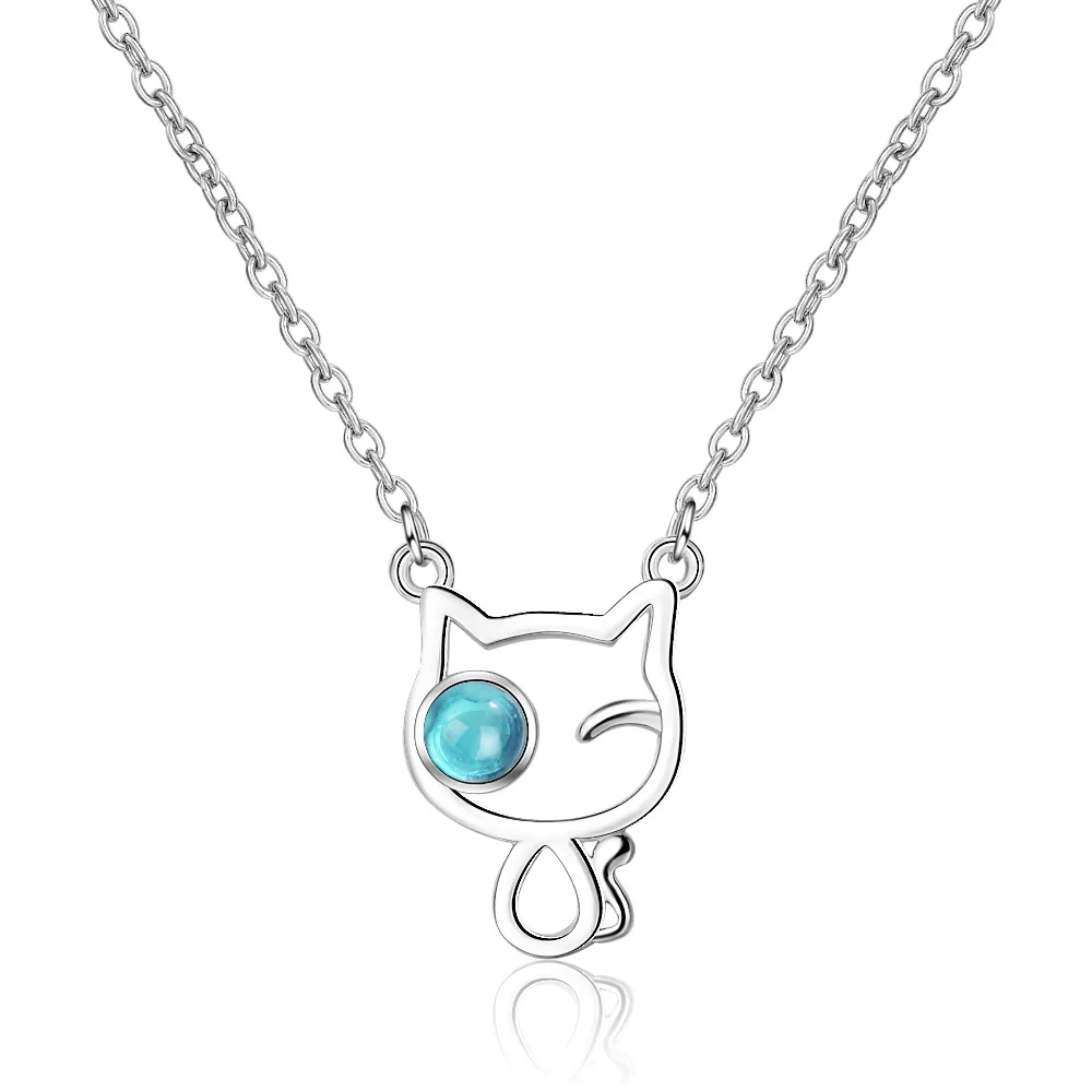 Crystal Blue Cat Necklace Short Paragraph Clavicle Chain Neckalce for Woman Chain Necklace Wholesale Bulk Pendant Necklace
Crystal Blue Cat Necklace Short Paragraph Clavicle Chain Neckalce for Woman Chain Necklace Wholesale Bulk Pendant Necklace