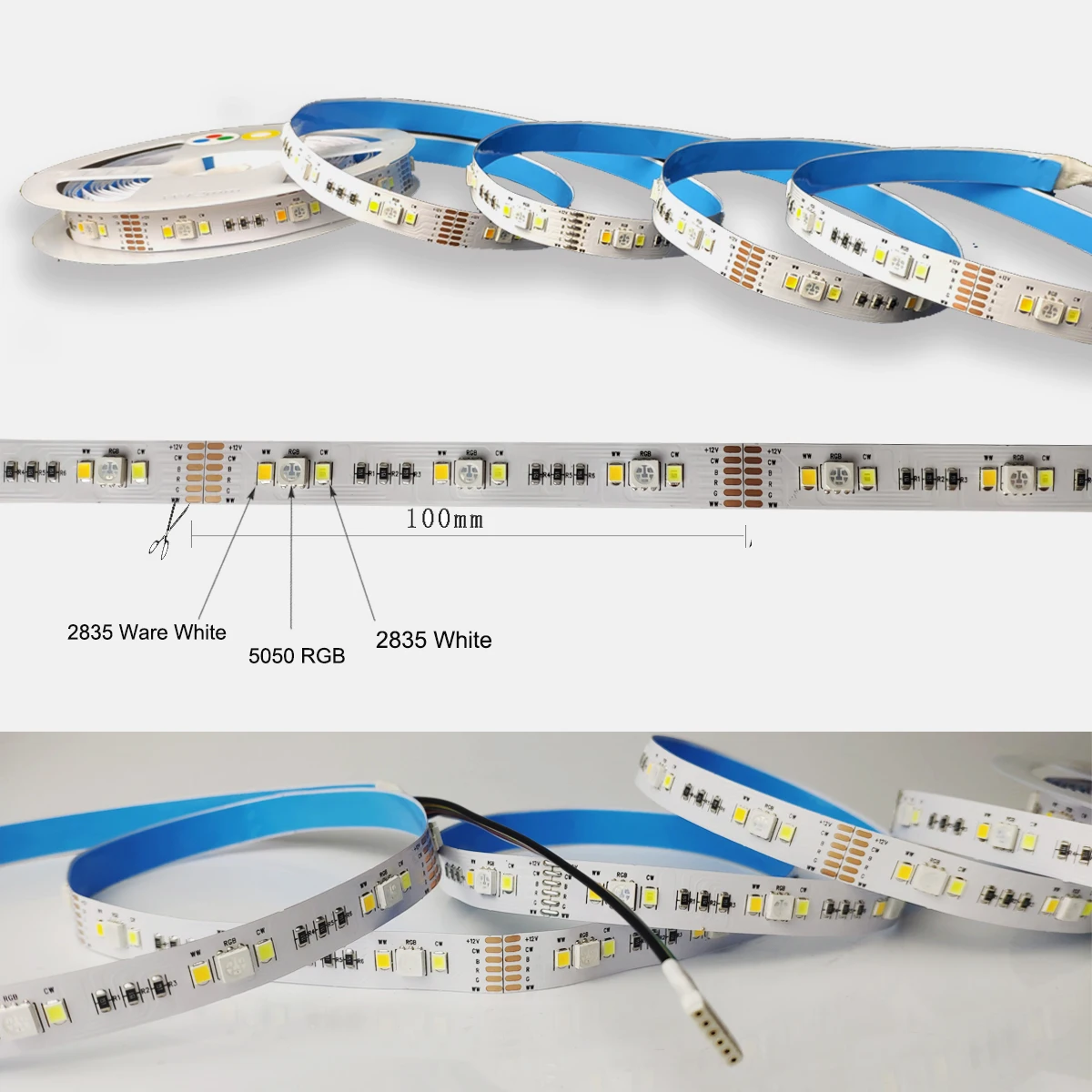 Мини контроллер TUYA Smart Life Wi Fi RGBCW 1 5 м 12 В постоянного тока 5050 RGB + CCT 90 светодиодов/м