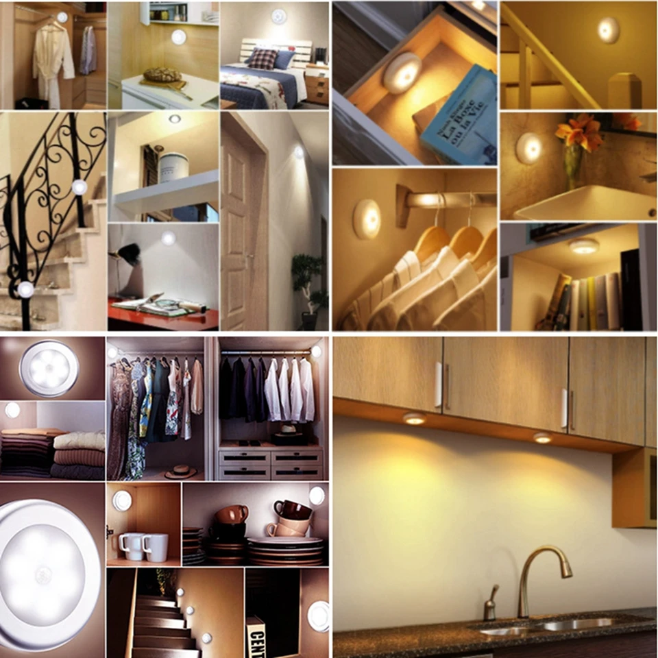 6 LEDs Infrared Motion Sensor Night Light Dia 80mm Wireless Detector Light Auto On/Off Lamp Protect Eye Lamp 
6 LEDs Infrared Motion Sensor Night Light Dia 80mm Wireless Detector Light Auto On/Off Lamp Protect Eye Lamp