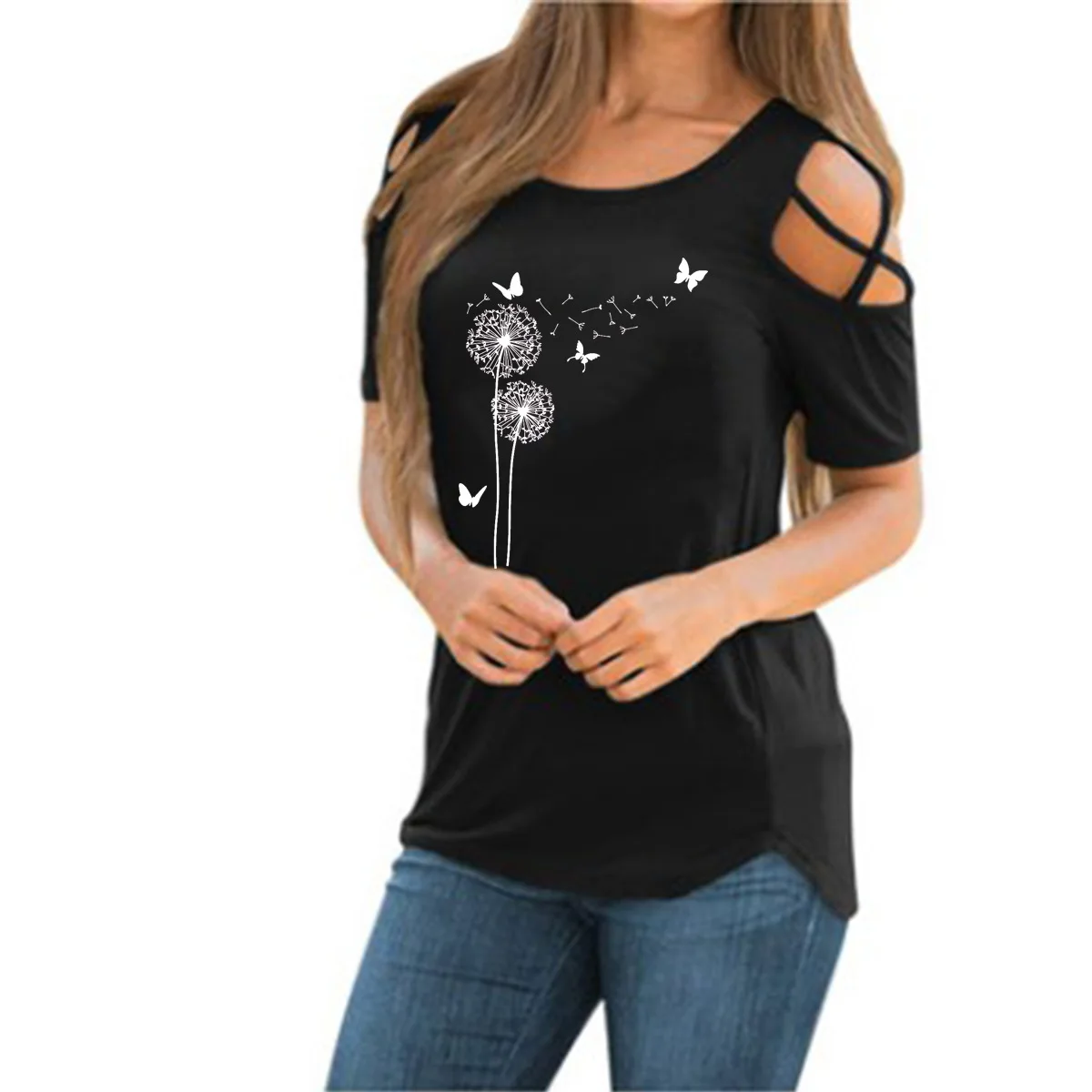 Short Sleeve Top Sexy Off Shoulder Women Tshirt Summer Digital 3D Hollow Print Casual O-neck Pullovers Tops Fashion Street Tee
Short Sleeve Top Sexy Off Shoulder Women Tshirt Summer Digital 3D Hollow Print Casual O-neck Pullovers Tops Fashion Street Tee