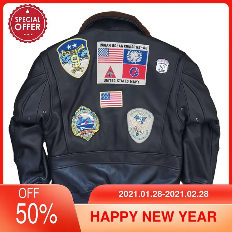 2021 Dark Brown Military Style Genuine Leather Jacket Men Europe Size XXL Real Natural Thick Cowhide Winter Warm Aviation Coat
2021 Dark Brown Military Style Genuine Leather Jacket Men Europe Size XXL Real Natural Thick Cowhide Winter Warm Aviation Coat