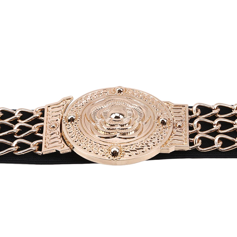 Women Flower Gold Belts Fashion Ladies Floral Elastic Metal Women Waist Belt For Dress Female Golden Chain Belt
Women Flower Gold Belts Fashion Ladies Floral Elastic Metal Women Waist Belt For Dress Female Golden Chain Belt