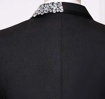 Diamond collar white blazer men groom suit set with pants mens wedding suits costume singer stage clothing formal dress b348
Diamond collar white blazer men groom suit set with pants mens wedding suits costume singer stage clothing formal dress b348