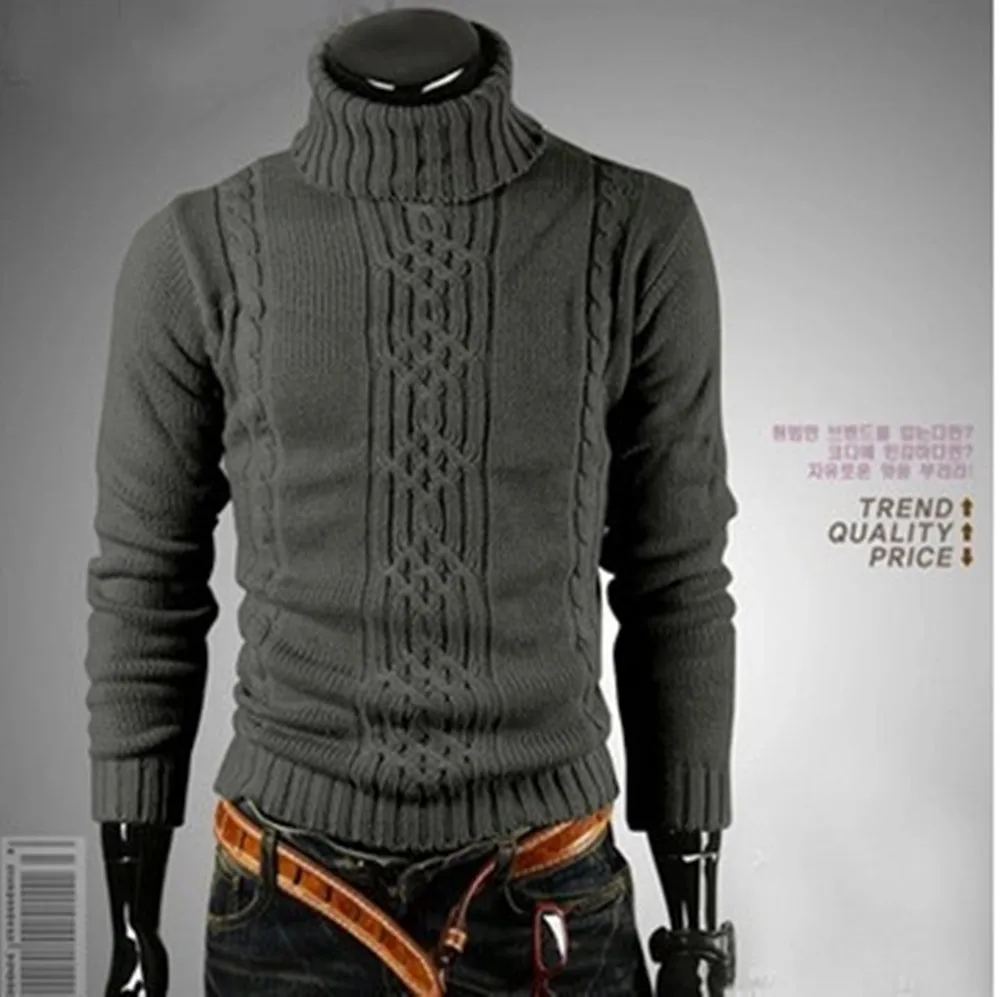 Men's Turtleneck Sweaters Winter Warm Irregular Twisted High Collar Sweater for Men 2021 New Male Long Sleeves Thicken Tops Coat
Men's Turtleneck Sweaters Winter Warm Irregular Twisted High Collar Sweater for Men 2021 New Male Long Sleeves Thicken Tops Coat