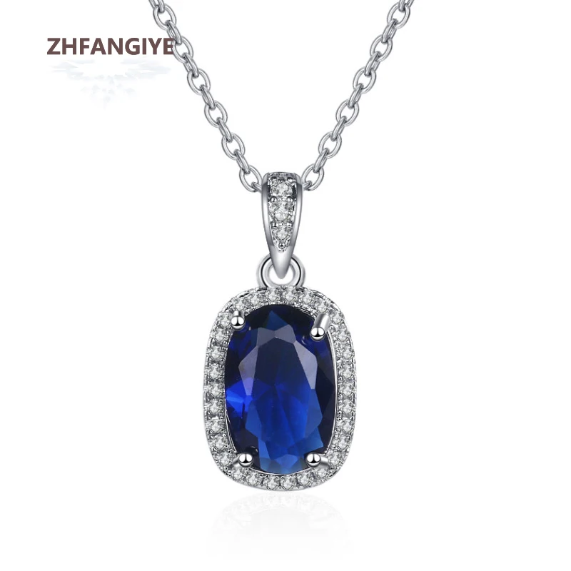 ZHFANGIYE Pendant Necklace for Women 925 Silver Jewelry with Sapphire Zircon Gemstone Accessories Wedding Party Gift Wholesale
ZHFANGIYE Pendant Necklace for Women 925 Silver Jewelry with Sapphire Zircon Gemstone Accessories Wedding Party Gift Wholesale
