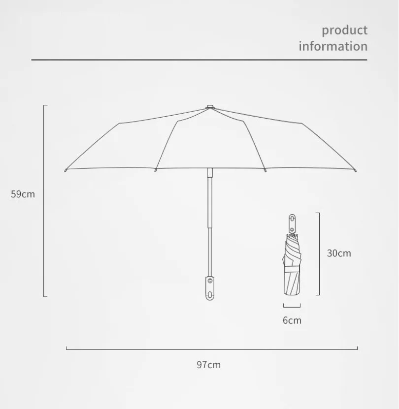 New Three-folding Automatic Umbrella Windproof Rainproof UV-proof Black Business Umbrellas Men Rain Sunny Women Parasol Gift 
New Three-folding Automatic Umbrella Windproof Rainproof UV-proof Black Business Umbrellas Men Rain Sunny Women Parasol Gift