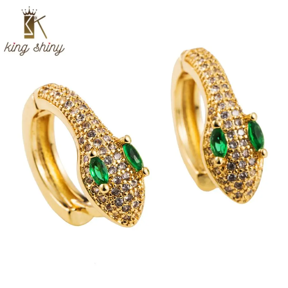 Fashion Simple Snake Coppper Hoop Earrings Vintage Gold Color Cubic Zirconia Earrings Small Punk Crystal Statement Hoop Earrings
Fashion Simple Snake Coppper Hoop Earrings Vintage Gold Color Cubic Zirconia Earrings Small Punk Crystal Statement Hoop Earrings