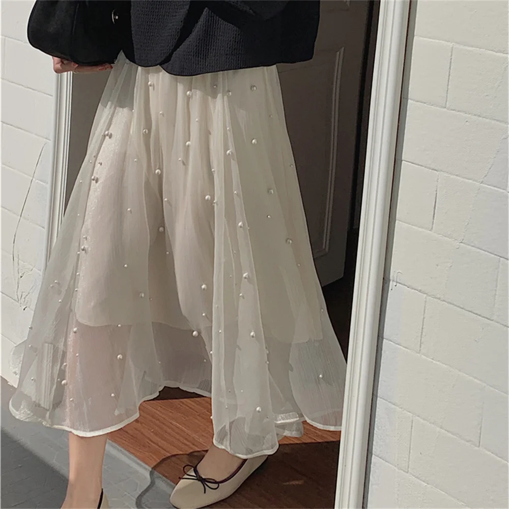 HziriP 2022 Summer Beading Loose Long Skirts Women Elegant Slim Casual Sweet Gentle Girls OL Party Chic High Waist Daily Prom
HziriP 2022 Summer Beading Loose Long Skirts Women Elegant Slim Casual Sweet Gentle Girls OL Party Chic High Waist Daily Prom