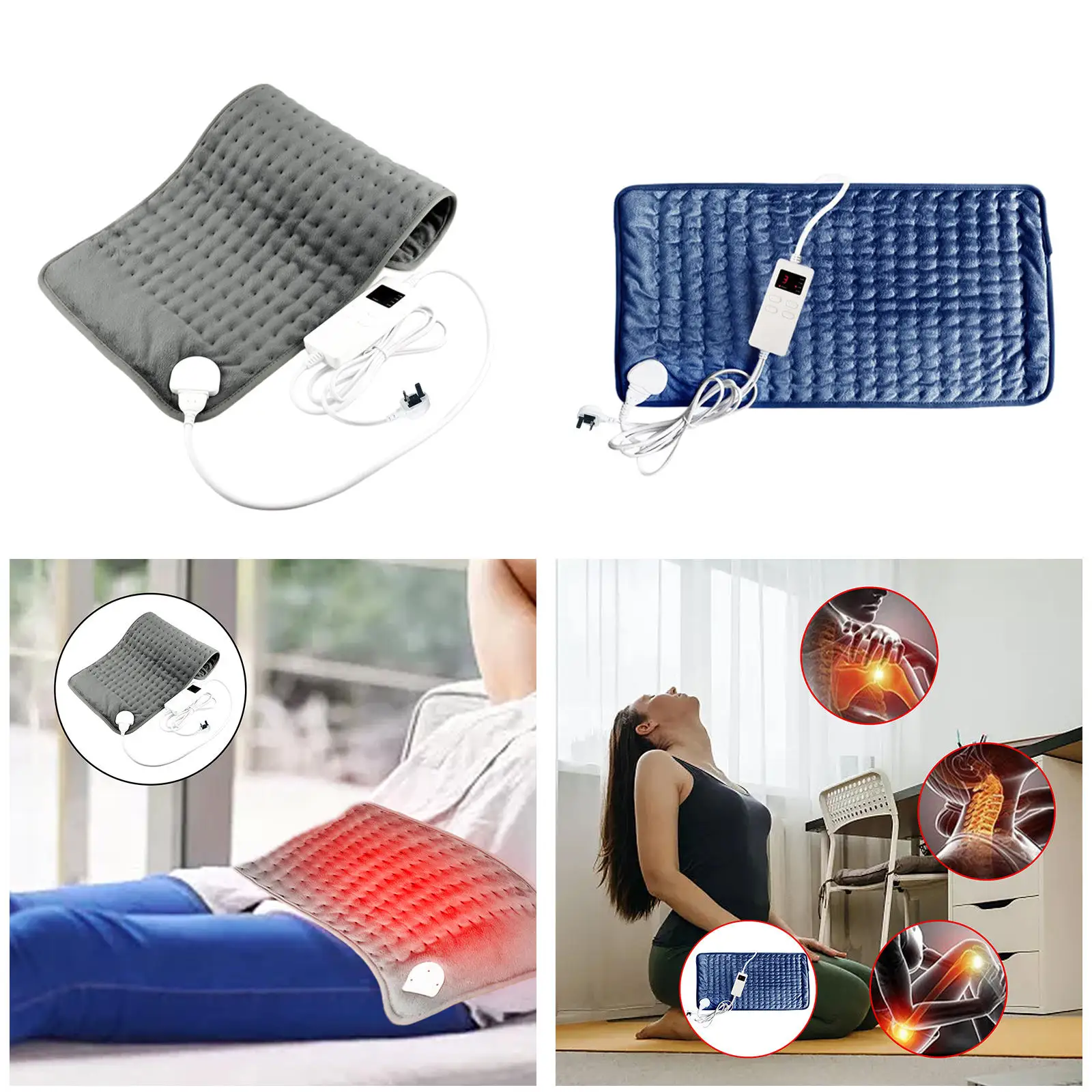 King Size Electric Heating Pad Auto Shut Off Pain Relief Fast Heating with 6 Heat Settings Thermal Wrap for Legs Cramps UK Plug
King Size Electric Heating Pad Auto Shut Off Pain Relief Fast Heating with 6 Heat Settings Thermal Wrap for Legs Cramps UK Plug