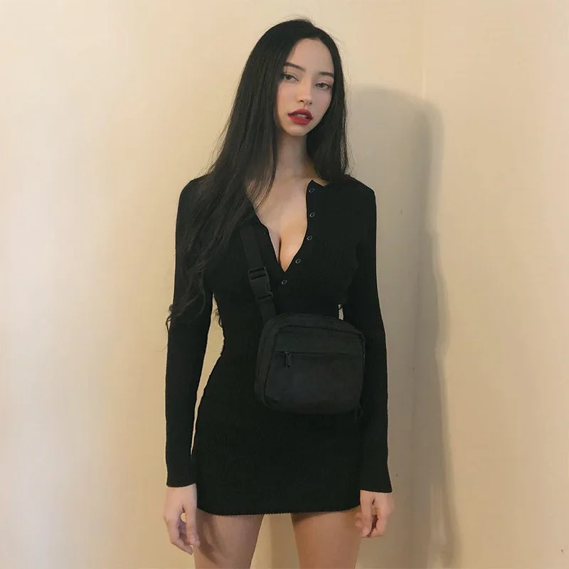 Women Dress Sexy Solid Color Skinny Mini Dress Button Women Autumn Dress Cotton Long Sleeve Slim Pencil Casual Dress Vestidos
Women Dress Sexy Solid Color Skinny Mini Dress Button Women Autumn Dress Cotton Long Sleeve Slim Pencil Casual Dress Vestidos