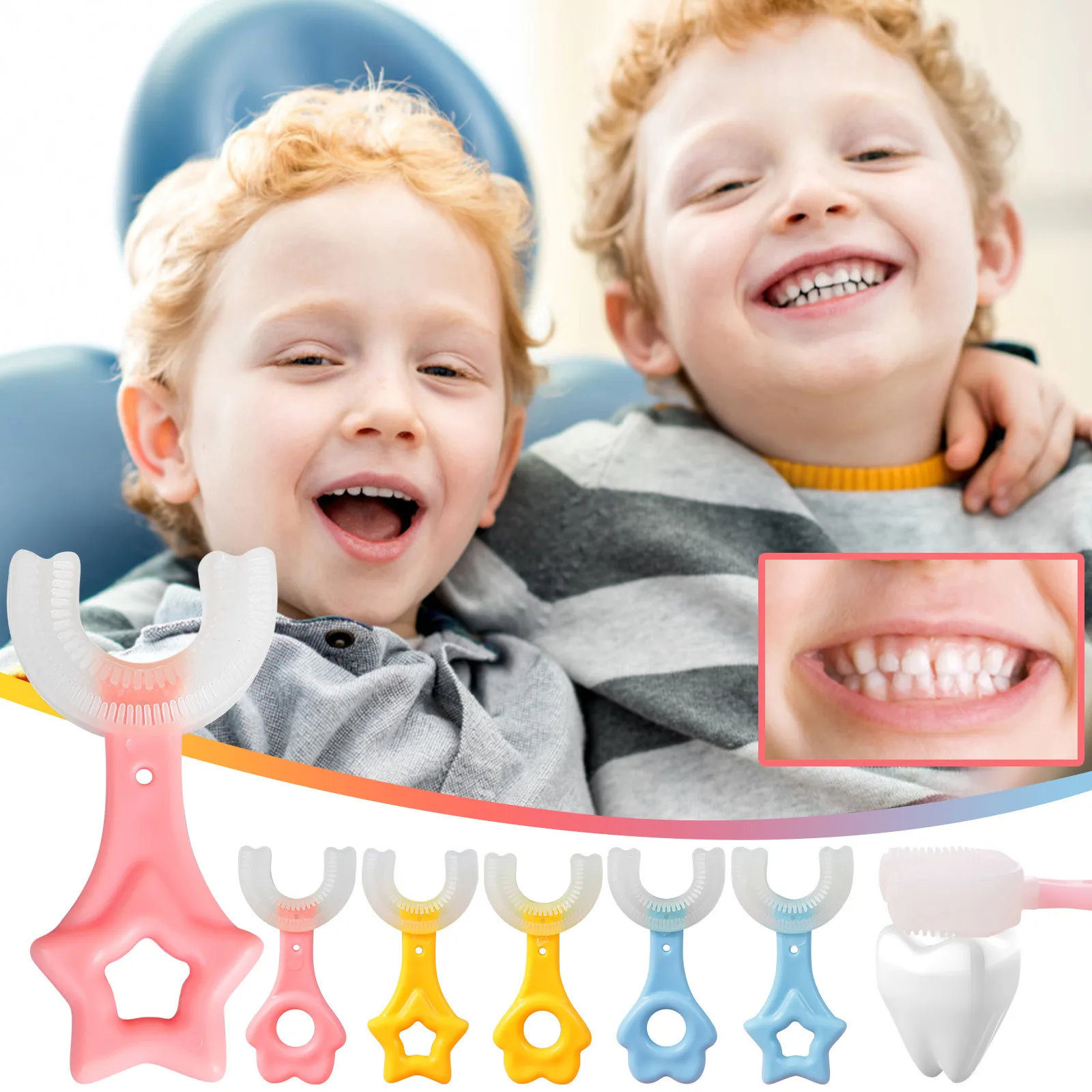 1 Set 2Pcs Silicone U-Shape Toothbrushes Kids Manual Toothbrushes Toddler Teeth Cleaning Brushes Oral Care 2 -12 Years
1 Set 2Pcs Silicone U-Shape Toothbrushes Kids Manual Toothbrushes Toddler Teeth Cleaning Brushes Oral Care 2 -12 Years