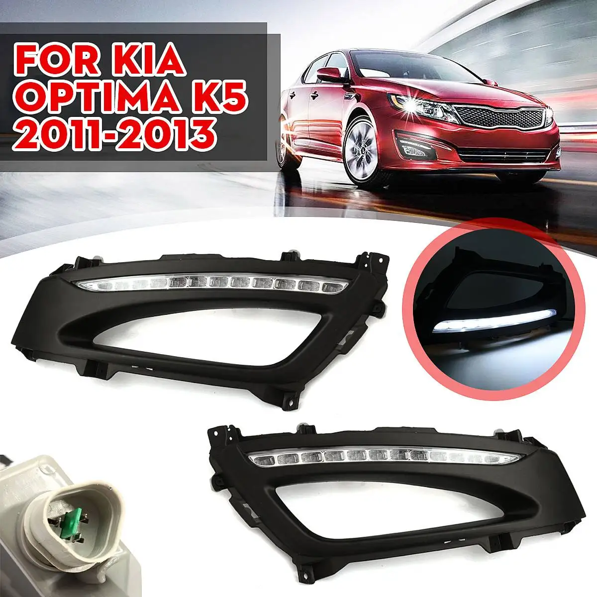 2Pcs Car LED Daytime Running Lights DRL Xenon White Headlight Fog Lights Driving Lamps For Kia K5 Optima 2011 2012 2013
2Pcs Car LED Daytime Running Lights DRL Xenon White Headlight Fog Lights Driving Lamps For Kia K5 Optima 2011 2012 2013