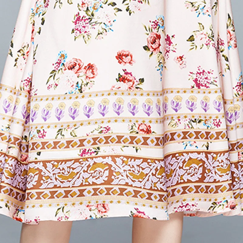 Vintage Print Woman Floral A-line Dress Turn-down Collar Ladies Printed Slim Midi Skirt Summer New Half Sleeve New Casual Dress
Vintage Print Woman Floral A-line Dress Turn-down Collar Ladies Printed Slim Midi Skirt Summer New Half Sleeve New Casual Dress