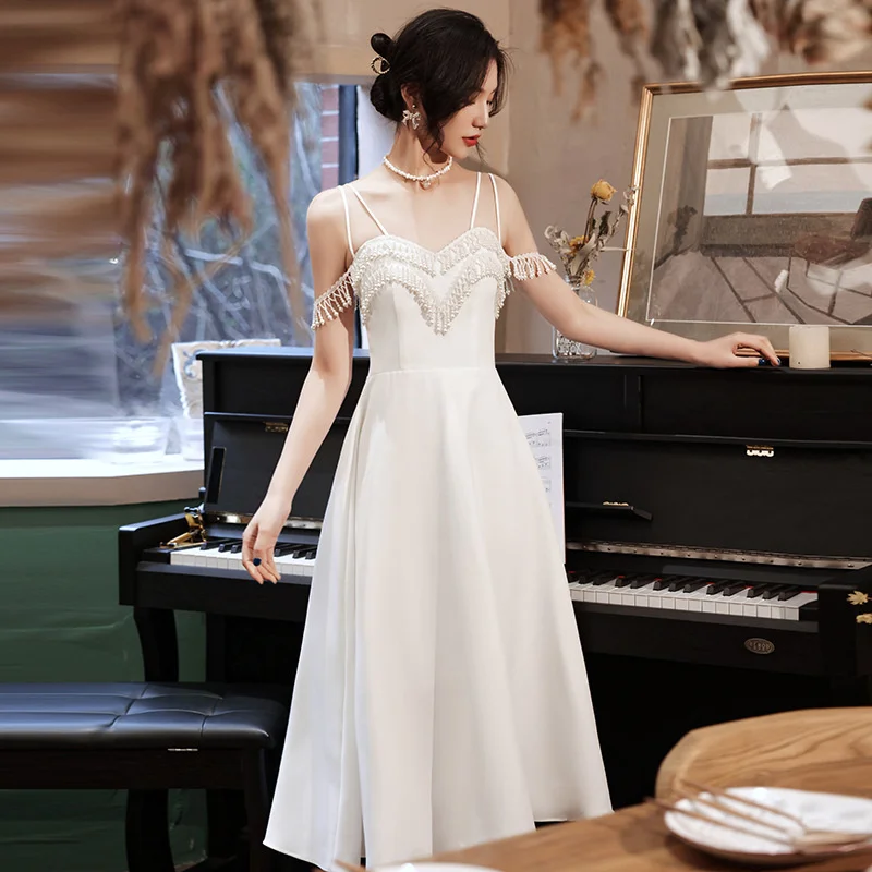 TULX French Small Evening Dress White Suspender Small Dress Female Ladies Princess Dress Mid-length Banquet Evening
TULX French Small Evening Dress White Suspender Small Dress Female Ladies Princess Dress Mid-length Banquet Evening