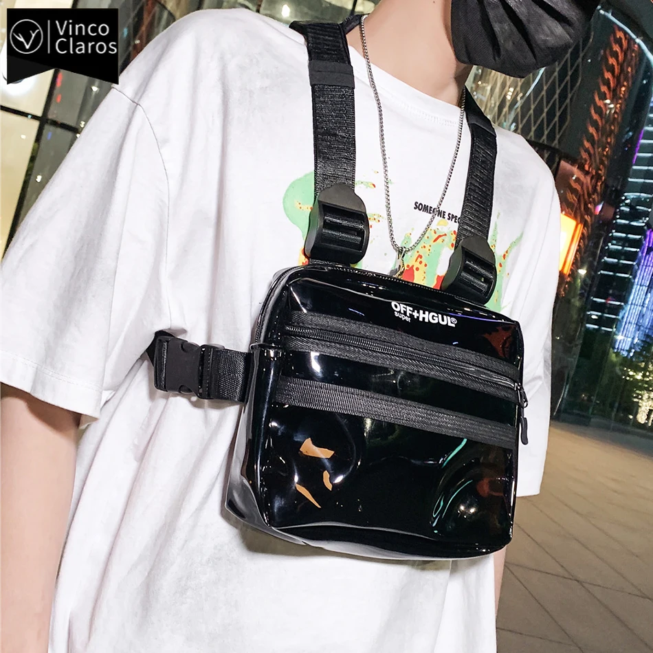 Hip Hop Transparent PVC Vest Bag Fashion Streetwear Men's Chest Bag Trend Tactical Rig Bags Unisex Designer bag for Men Murse
Hip Hop Transparent PVC Vest Bag Fashion Streetwear Men's Chest Bag Trend Tactical Rig Bags Unisex Designer bag for Men Murse