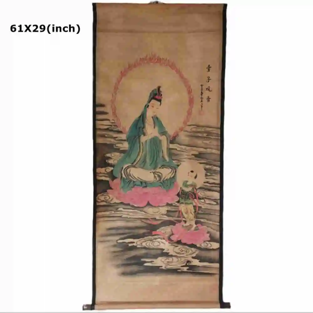 Exquisite Chinese Antique picture collection Imitation ancient SongZi GuanYin Wall Art Solid Wood Scroll Paintings
Exquisite Chinese Antique picture collection Imitation ancient SongZi GuanYin Wall Art Solid Wood Scroll Paintings