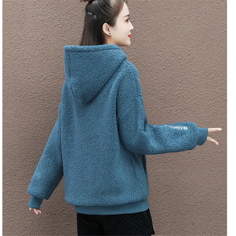 Plush Thick Hoody Women's 2020 Autumn Winter Fashion New Loose Hooded Imitation Lamb Wool Warm Top Trendy 345
Plush Thick Hoody Women's 2020 Autumn Winter Fashion New Loose Hooded Imitation Lamb Wool Warm Top Trendy 345