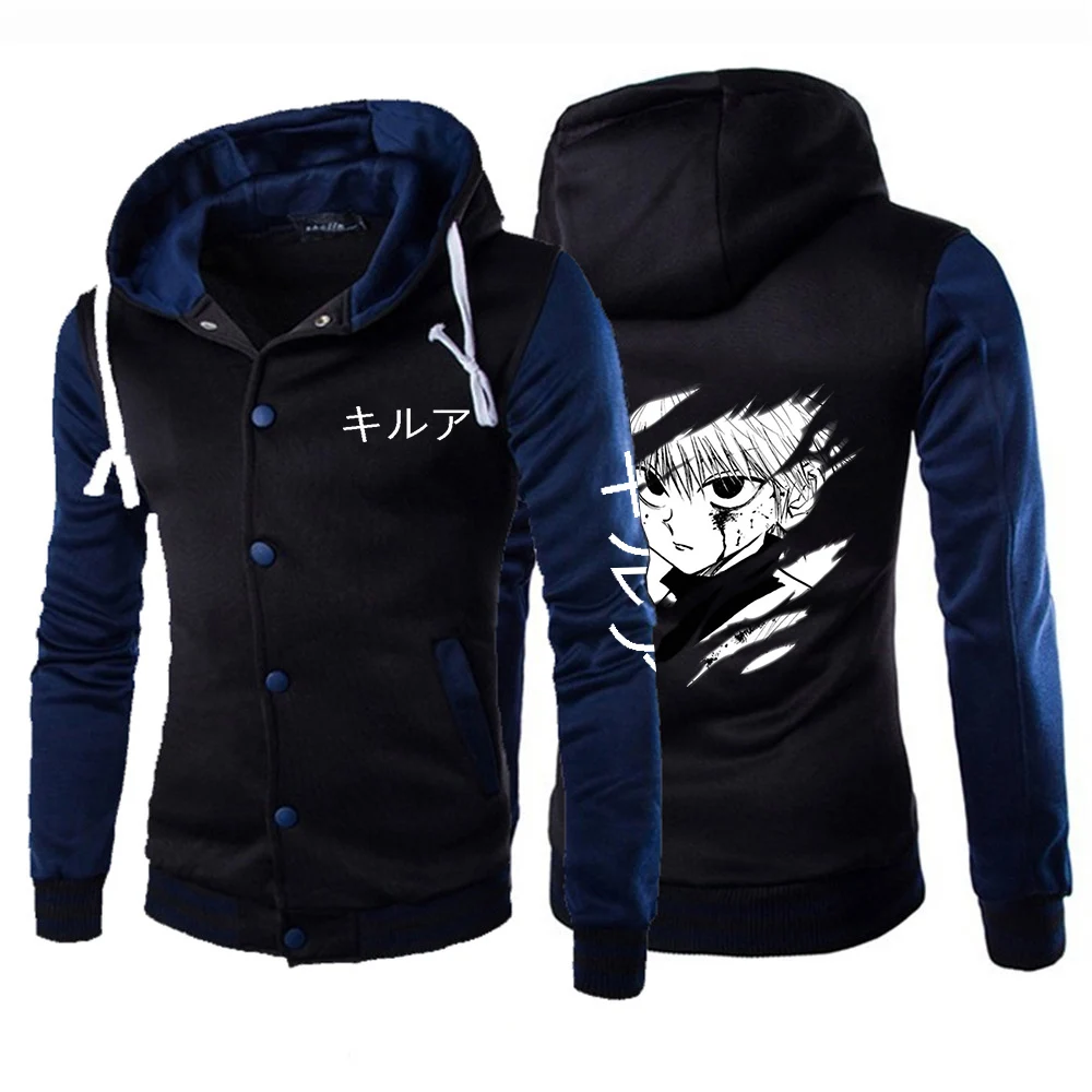 Autumn Men's Anime HUNTERXHUNTER Killua Zoldyck Designer Hoodies Jackets Unisex Baseball Uniform Coat Sport Cotton Sweatshirts
Autumn Men's Anime HUNTERXHUNTER Killua Zoldyck Designer Hoodies Jackets Unisex Baseball Uniform Coat Sport Cotton Sweatshirts