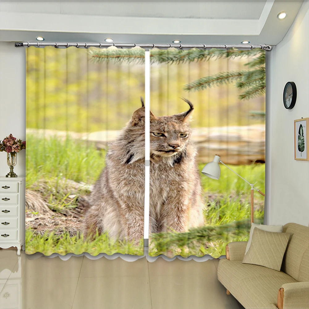 Lynx Sitting On The Grass High-precision Blackout Curtains Dersonalized 3D Digital Printing Purtains DIY Photos
Lynx Sitting On The Grass High-precision Blackout Curtains Dersonalized 3D Digital Printing Purtains DIY Photos