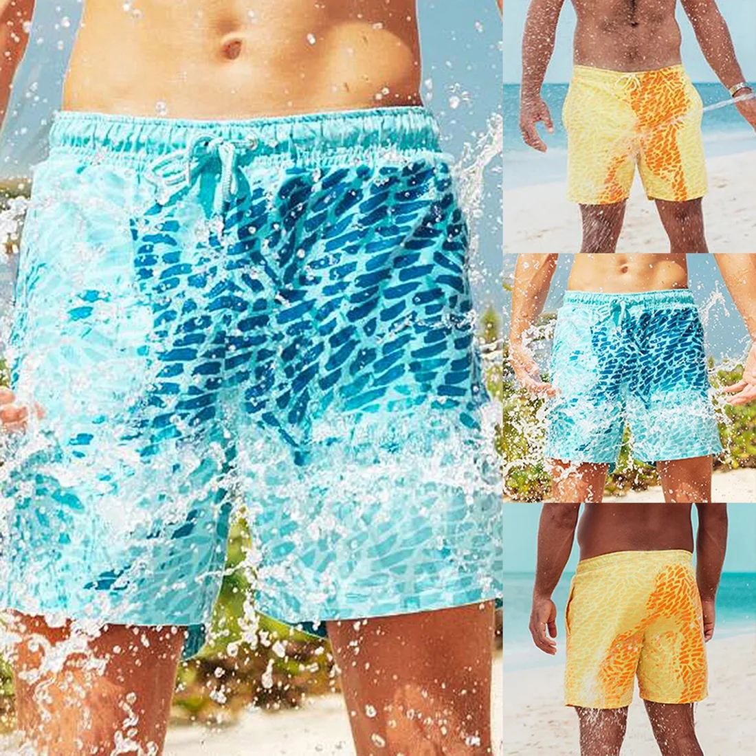 Beach Shorts For Men Color-changing Quick Dry Swimwear Pants Warm Color Discoloration Shorts Swimming Surfing Board Shorts
Beach Shorts For Men Color-changing Quick Dry Swimwear Pants Warm Color Discoloration Shorts Swimming Surfing Board Shorts