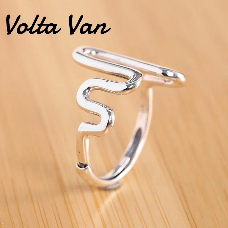 

Volta Van Women Geometric Rings 925 Sterling Silver 2022 New Fine Jewelry Elegant Trendy Design Fashion Concise Opening Rings