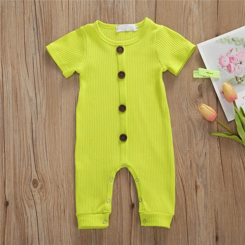Summer Baby Boy Girls Clothes Sunsuit Short Sleeve Button Ribbed Knitted Rompers Overalls Toddler Infant Outfit Jumpsuit Clothes
Summer Baby Boy Girls Clothes Sunsuit Short Sleeve Button Ribbed Knitted Rompers Overalls Toddler Infant Outfit Jumpsuit Clothes