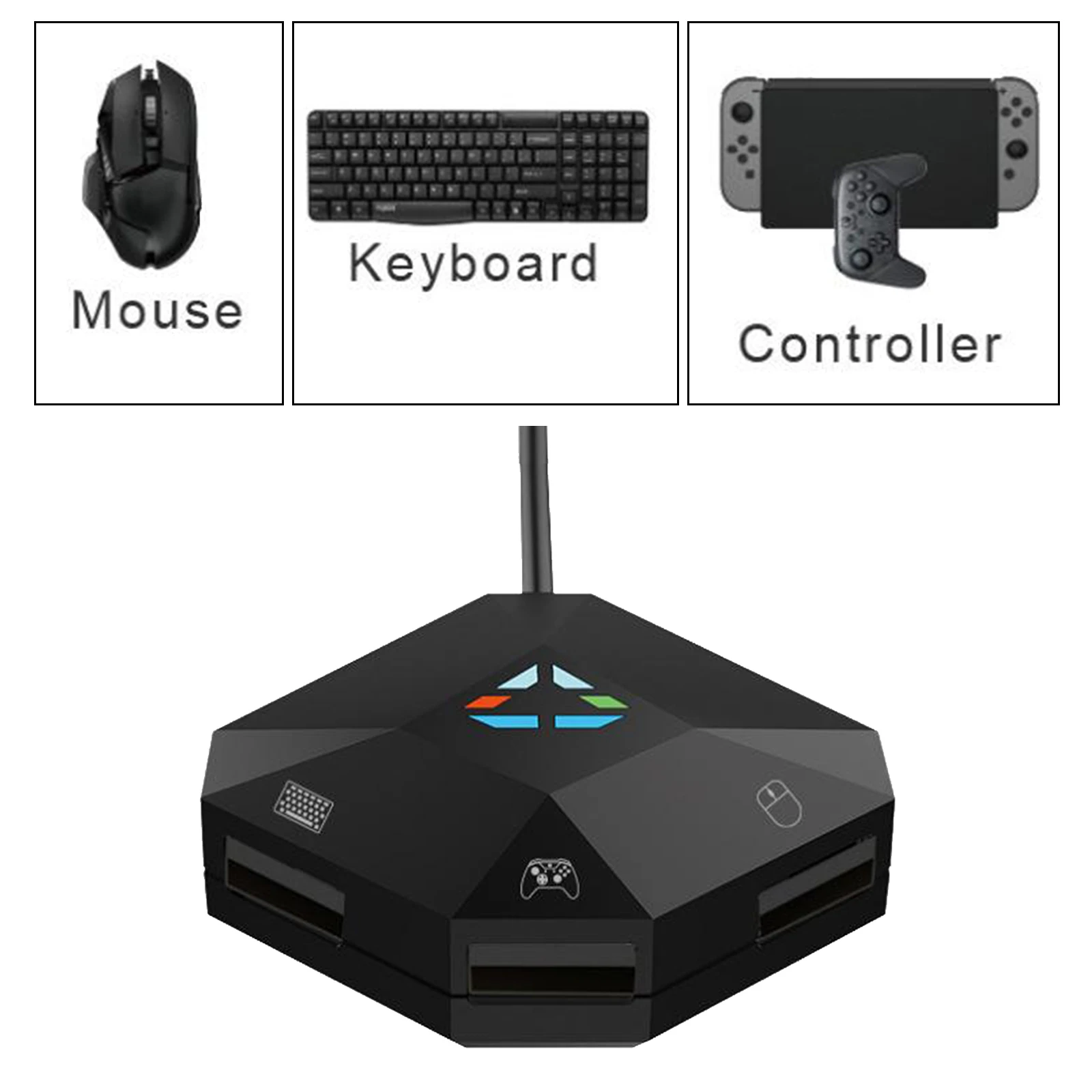 Клавиатура с адаптером преобразователя мыши подходит для N-Switch и т. д. игровая
