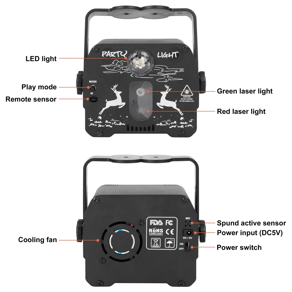 U'King New Laser RGB LED Stage Lighting Party Light with Remote Controller Auto Mode Sound Control for DJ Nightclub Party Show
U'King New Laser RGB LED Stage Lighting Party Light with Remote Controller Auto Mode Sound Control for DJ Nightclub Party Show