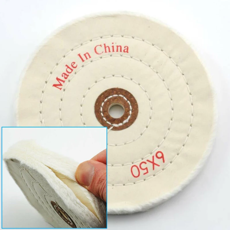150mm Cloth Polishing Buffing Wheel Cleaning Pad Power Grinder Tool 50 Layers Of Durable Spiral Seam Hot Sell Flannel Cotton
150mm Cloth Polishing Buffing Wheel Cleaning Pad Power Grinder Tool 50 Layers Of Durable Spiral Seam Hot Sell Flannel Cotton