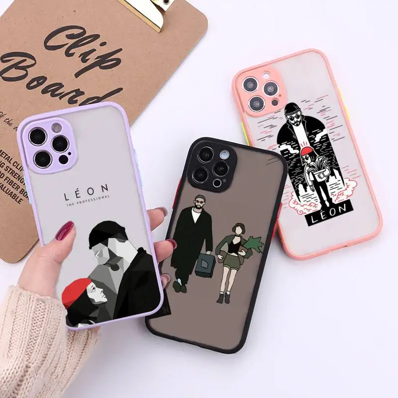 Leon The Professional Phone Case For iPhone 12 11 Mini Pro XR XS Max 7 8 Plus X Matte transparent Back Cover
Leon The Professional Phone Case For iPhone 12 11 Mini Pro XR XS Max 7 8 Plus X Matte transparent Back Cover