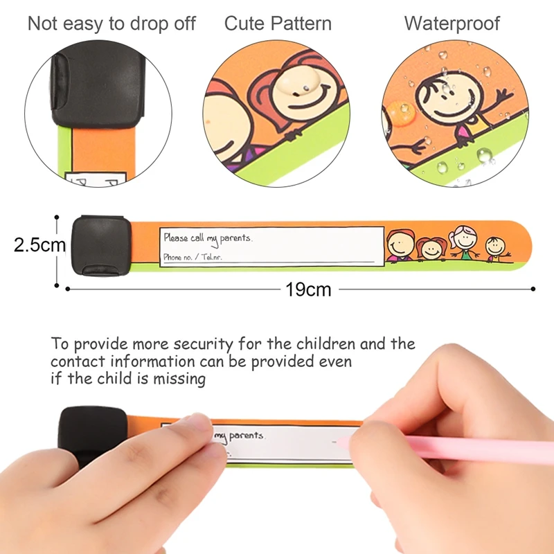 12 шт./компл. детский браслет для путешествий защита от потери водонепроницаемый