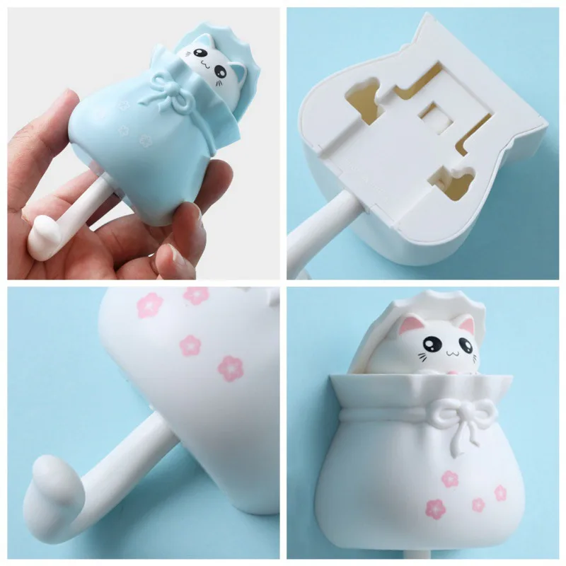 Household Cartoon Cat Decorative Hooks Key Holder Wall Mounted Adhesive Coat Hanger Hat Rack Sundries Organizer Accessories 
Household Cartoon Cat Decorative Hooks Key Holder Wall Mounted Adhesive Coat Hanger Hat Rack Sundries Organizer Accessories