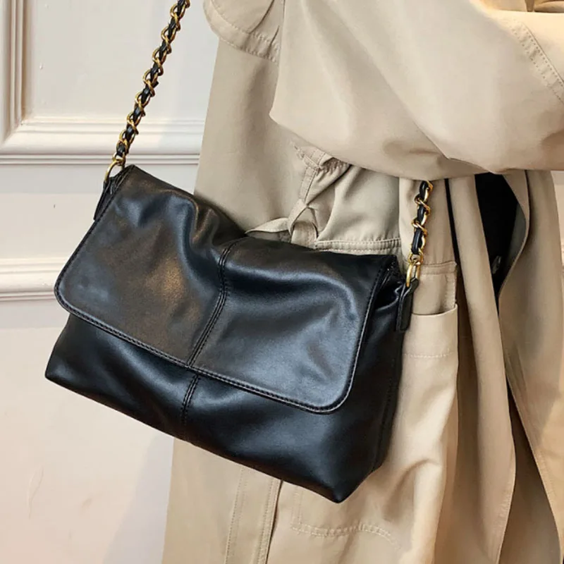 Vintage Soft Leather Shoulder Bags for Women Chain Women Handbag High Quality Crossbody Handbags and Purses
Vintage Soft Leather Shoulder Bags for Women Chain Women Handbag High Quality Crossbody Handbags and Purses