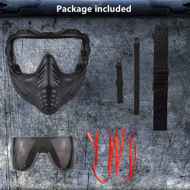 Airsoft Mask With Goggles Impact Resistant Army Fans Tactical Mask for Halloween Paintball Game Movie Props Party Full Face
Airsoft Mask With Goggles Impact Resistant Army Fans Tactical Mask for Halloween Paintball Game Movie Props Party Full Face