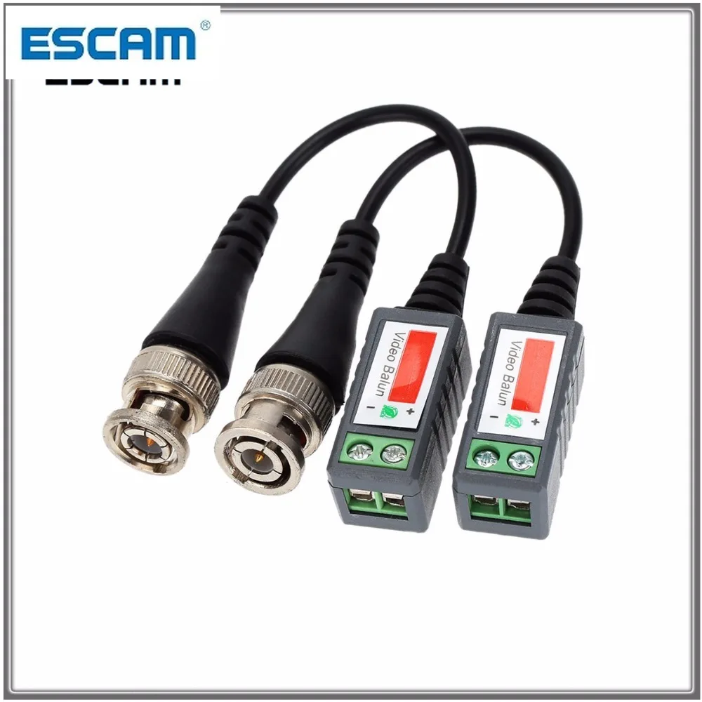 2pcs/Set CCTV Camera Passive Transceivers Video Balun BNC Connector Coaxial Cable Adapter 2000ft Distance Twisted Cable
2pcs/Set CCTV Camera Passive Transceivers Video Balun BNC Connector Coaxial Cable Adapter 2000ft Distance Twisted Cable