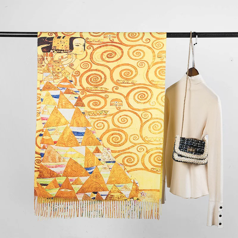 Женский кашемировый шарф Gustav Klimt с рисунком масляной живописи, зимние шерстяные шали и палантины с Африканским деревом жизни, женское одеял...
Женский кашемировый шарф Gustav Klimt с рисунком масляной живописи, зимние шерстяные шали и палантины с Африканским деревом жизни, женское одеял...