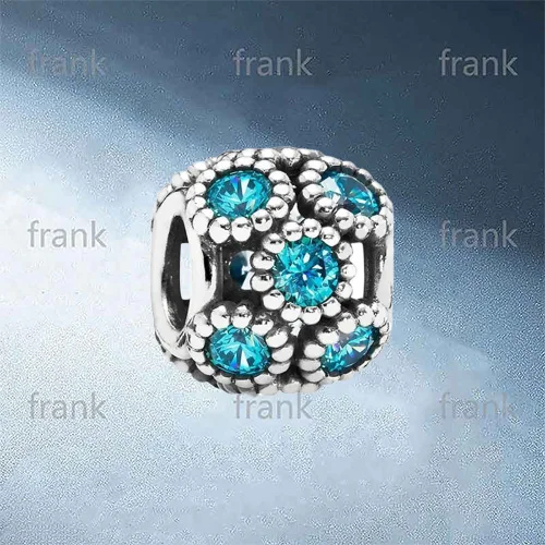 791296MCZ Abstract openwork silver charm with teal cubic zirconia 
791296MCZ Abstract openwork silver charm with teal cubic zirconia
