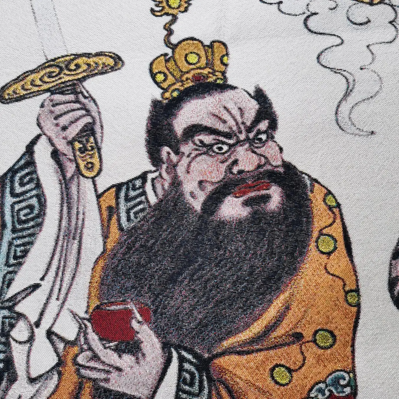 Befriended Dragon Tiger Mountain, Zhang Tianshi, Brocade Cloth Painting, Embroidery Painting
Befriended Dragon Tiger Mountain, Zhang Tianshi, Brocade Cloth Painting, Embroidery Painting