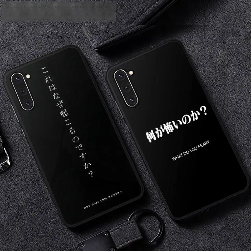 Japanese Anime Aesthetic text letter Phone Case For Samsung A51 A32 A52 A71 A50 A12 A21S S10 S20 S21 Plus Fe Ultra
Japanese Anime Aesthetic text letter Phone Case For Samsung A51 A32 A52 A71 A50 A12 A21S S10 S20 S21 Plus Fe Ultra